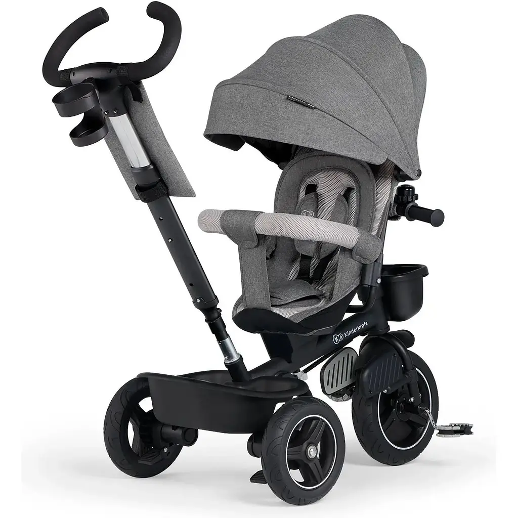 Трехколесный велосипед Kinderkraft Spinstep Platinum Grey серый (KRSPST00GRY0000) - фото 3