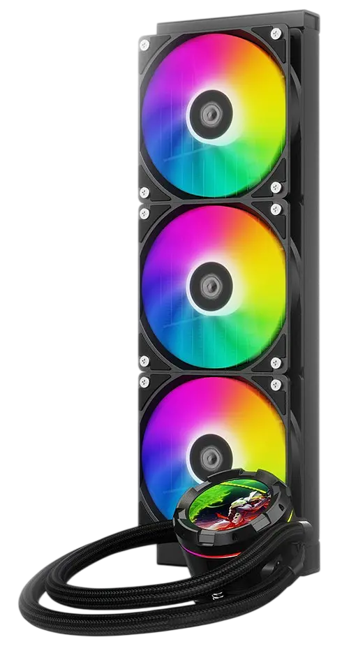 Водяне охолодження ID-Cooling Space LCD SL360 XE ARGB Black (SL360 XE) - фото 2