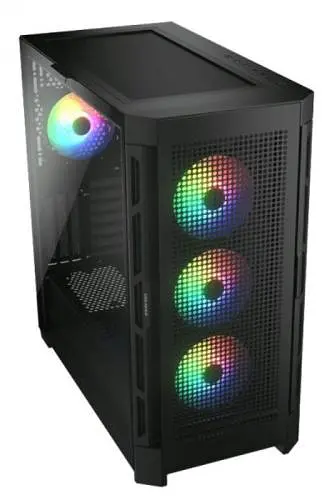 Корпус Cougar Airface Pro RGB Black без БЖ ATX / Micro ATX / Mini ITX USB 3.0 x2 USB 2.0 x1 Type-C Gen 2 RGB підсвічування 4x120 ARGB загартоване скло 240x496x465 мм - фото 3