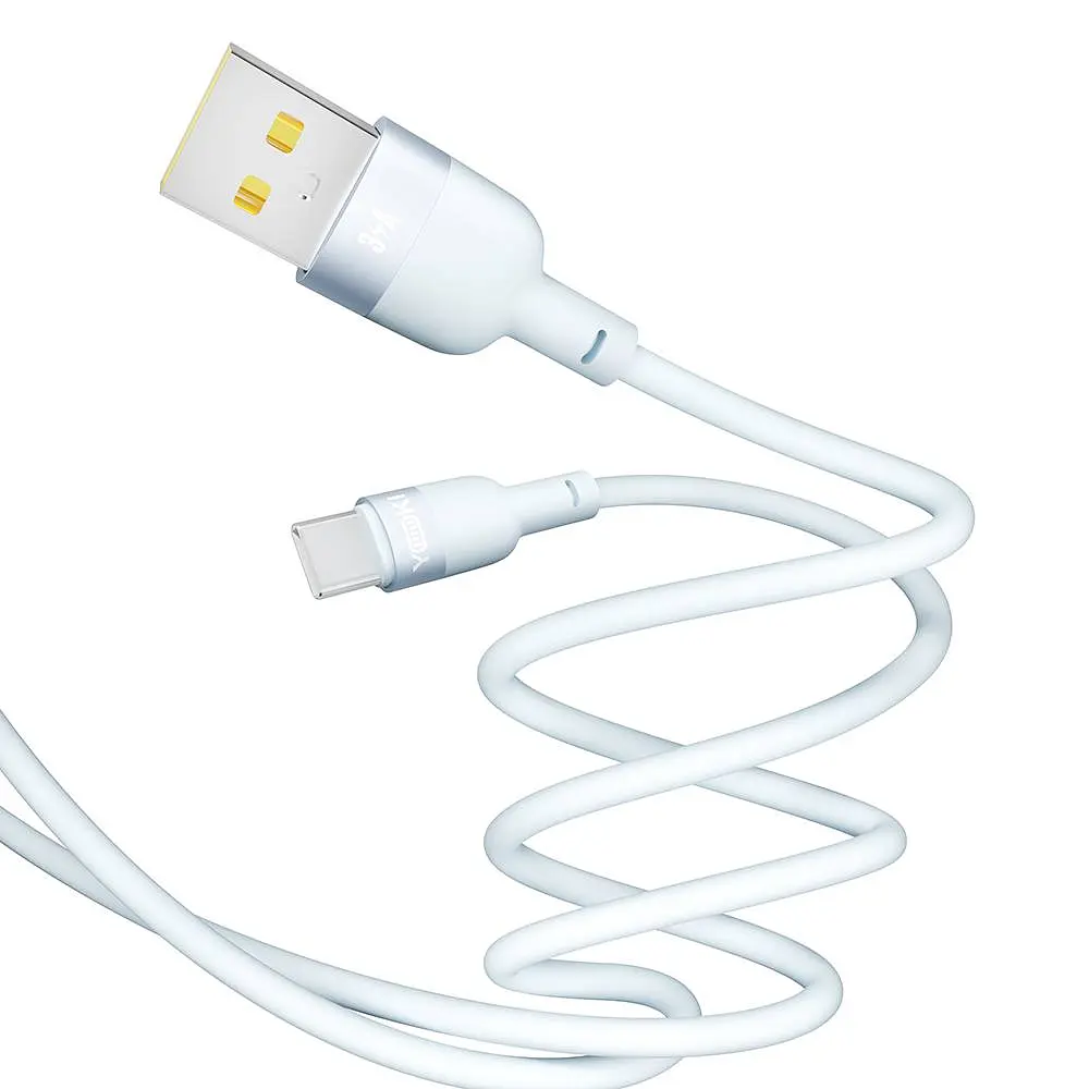 Кабель для заряджання та обміну даними USB Yoki YK-SI50 SILICONE Series USB/Type C 60W 3A/20V 1.2 м Синій - фото 7