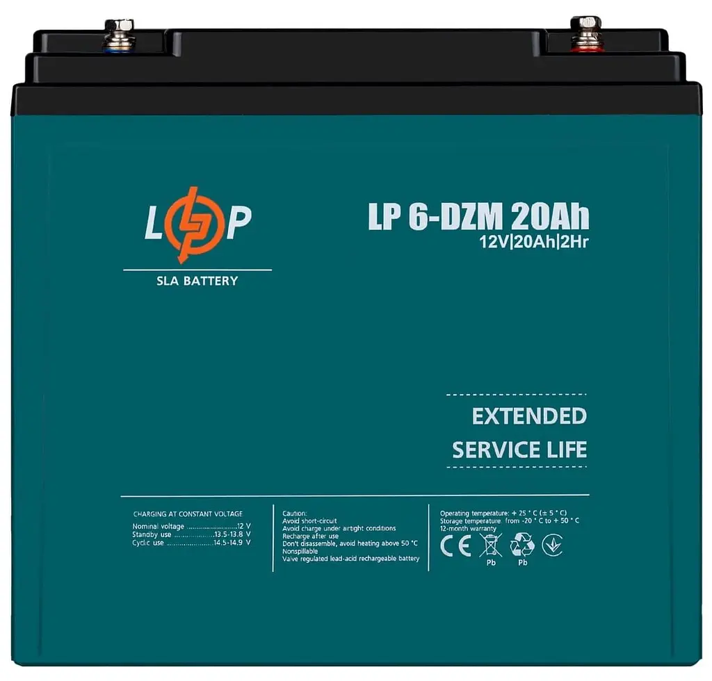 Акумуляторна батарея для ДБЖ LogicPower AGM 12 V / 20 А*ч (5438) - фото 2