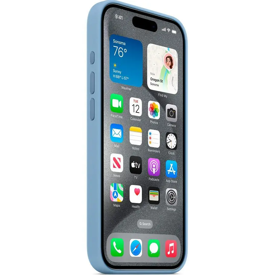 Чохол Apple Silicone Case with MagSafe для iPhone 15 Pro Winter Blue (MT1L3ZM/A) [92949] - фото 3