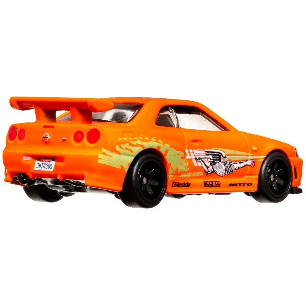 Автомодель Hot Wheels Форсаж Nissan Skyline GT-R BNR34 оранжевая (HNW46/HKD21) - фото 3