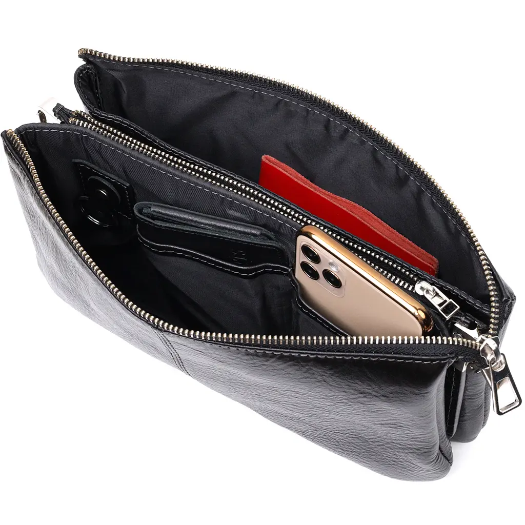 Кожаная женская сумка Grande Pelle 26х15.5х3 см sum0023601 - фото 5
