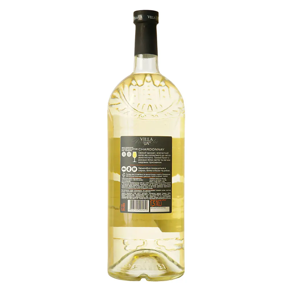 Вино Villa UA Chardonnay біле сухе 1.5 л - фото 3