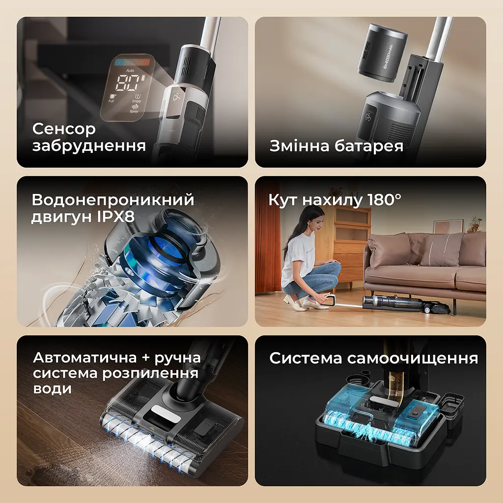 Беспроводной моющий пылесос Jimmy HW9 PRO MAX 2 в 1 - фото 5