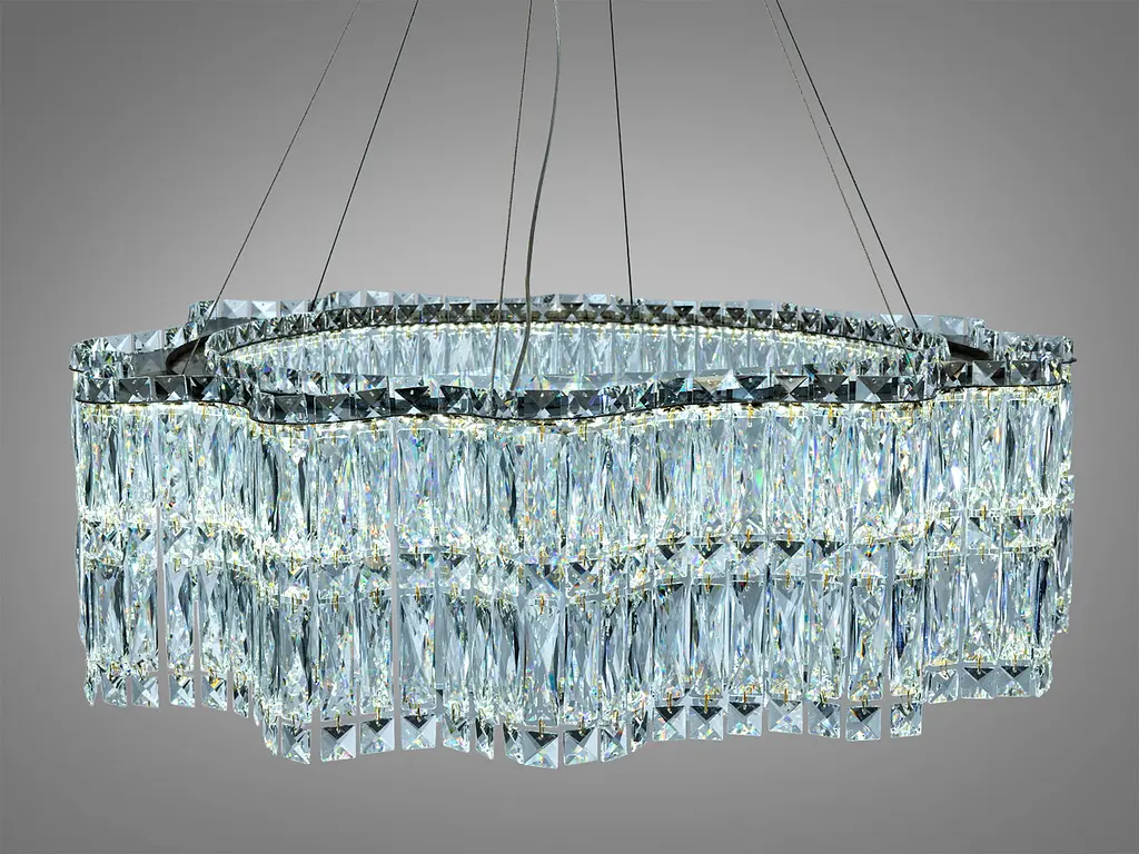 Підвісна кришталева люстра LED Diasha 576/800G, 125 Вт, 6875 лм, - фото 3