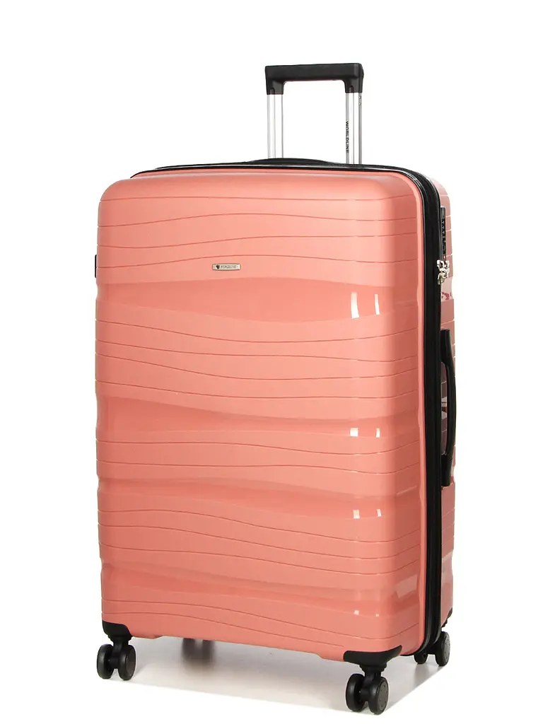 Валіза велика L поліпропілен Worldline Airtex 283 74,5×49×32см 120л Рожеве золото