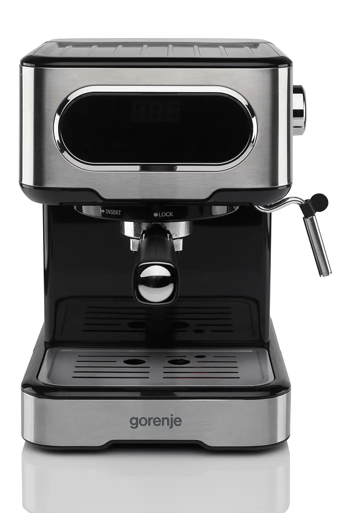 Кавоварка еспресо Gorenje ESCM 15 DBK 1.5 л Чорно-сріблястий (CM5403F-GS) (6656259)