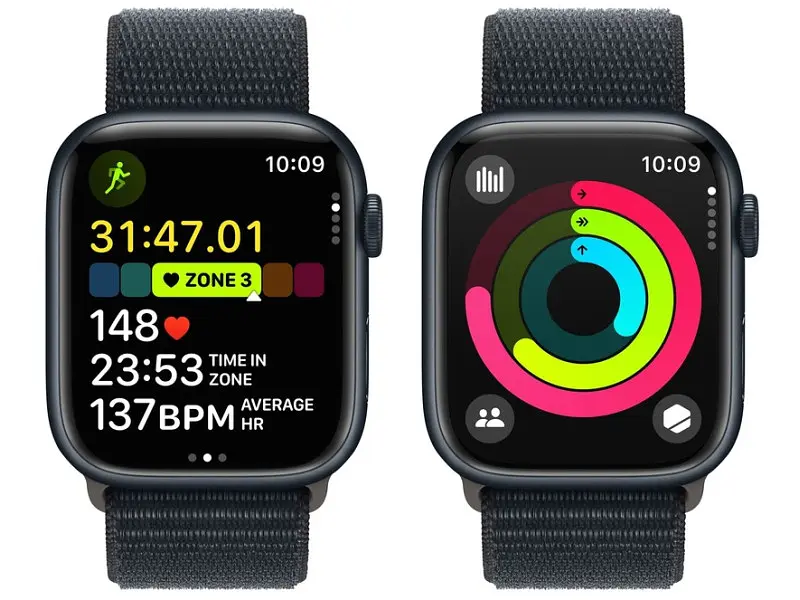Смарт-годинник Apple Watch Series 9 GPS 45mm Midnight Aluminum Case w. Midnight S. Loop (MR9C3) - фото 8