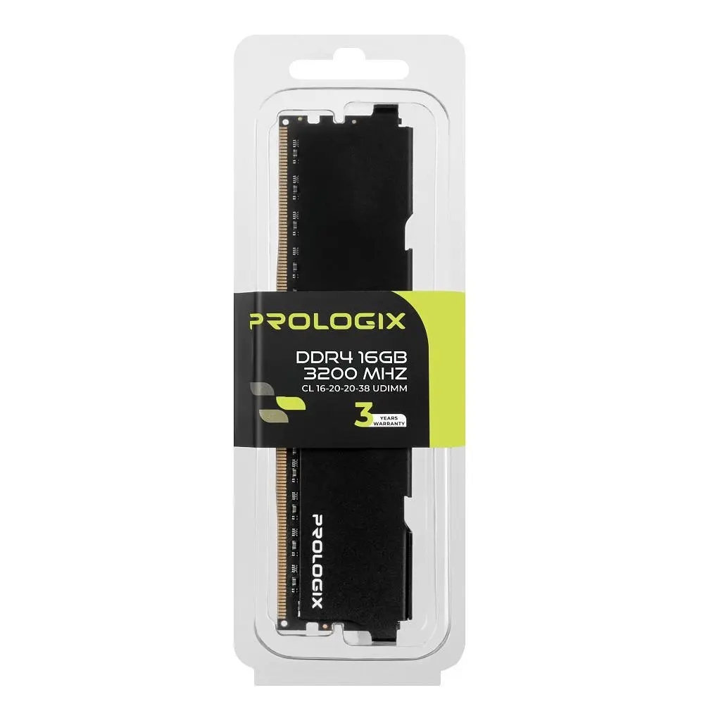 Модуль пам`ятi DDR4 16GB/3200 Prologix Black (PRO16GB3200B4) - фото 2