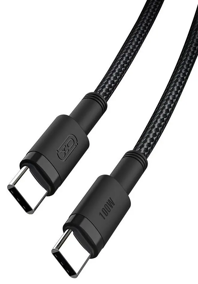 USB Кабель XO NB-Q199 Type-C-Type-C 100W 5A 1.5m Чорний - фото 2