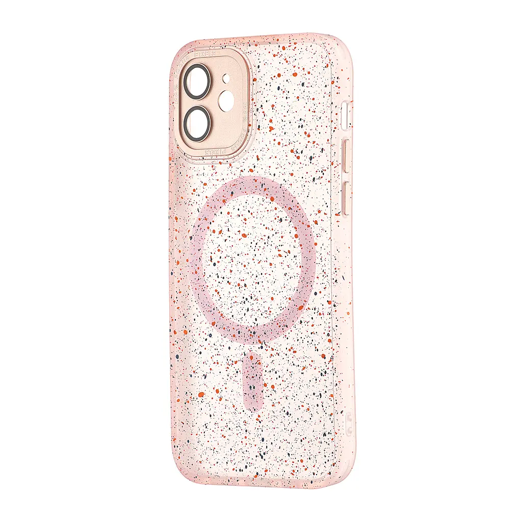Чохол Splatter with MagSafe Protected Camera iPhone 12 Pink