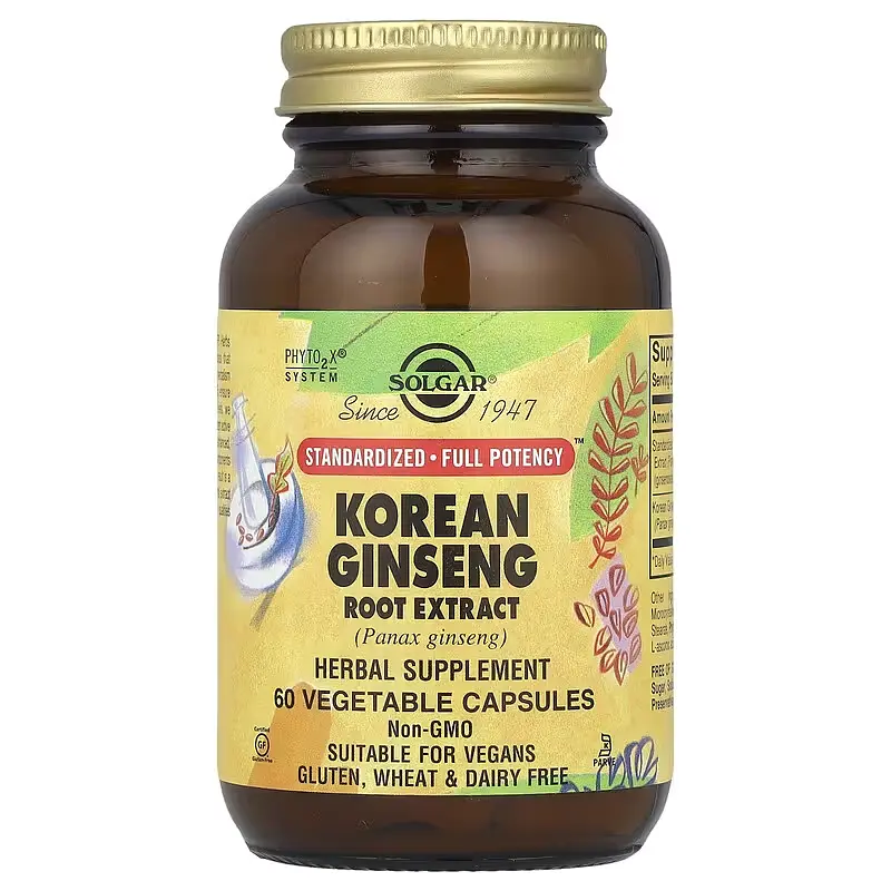 Екстракт Кореня Корейського Женьшеню Korean Ginseng Root Extract - 60 вег. капсул