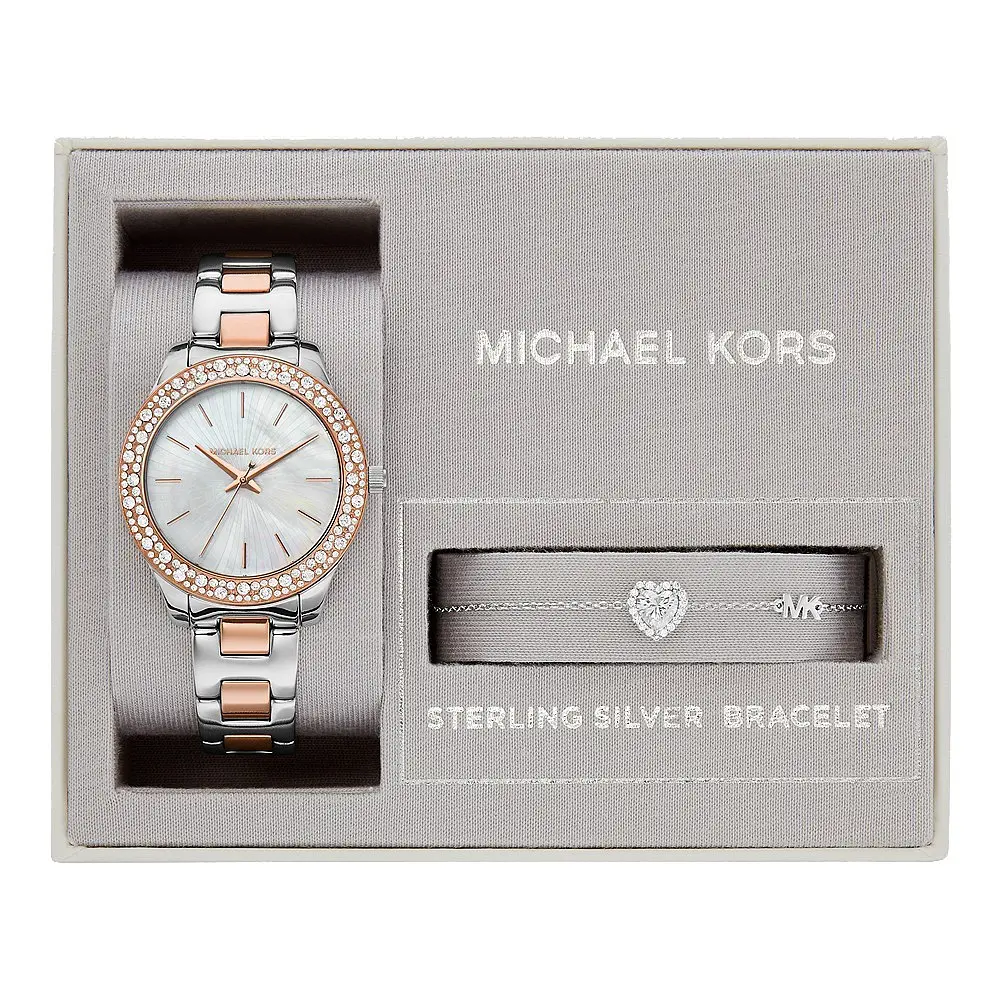 Жіночий подарунковий набір MICHAEL KORS MK1048 Liliane (годинник + браслет) - фото 2