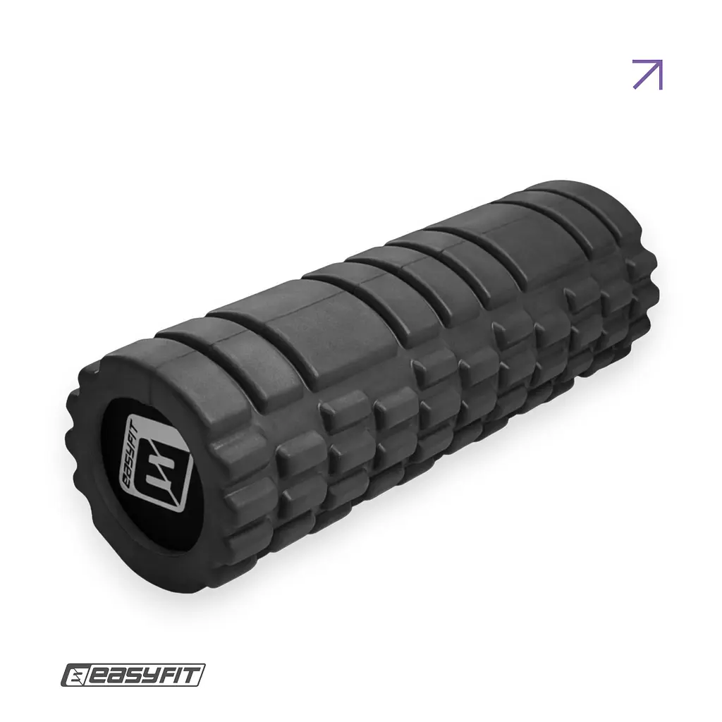 Масажний ролер EasyFit Solid Grid Roller Mini 30 см чорний (EF-2057-BK)