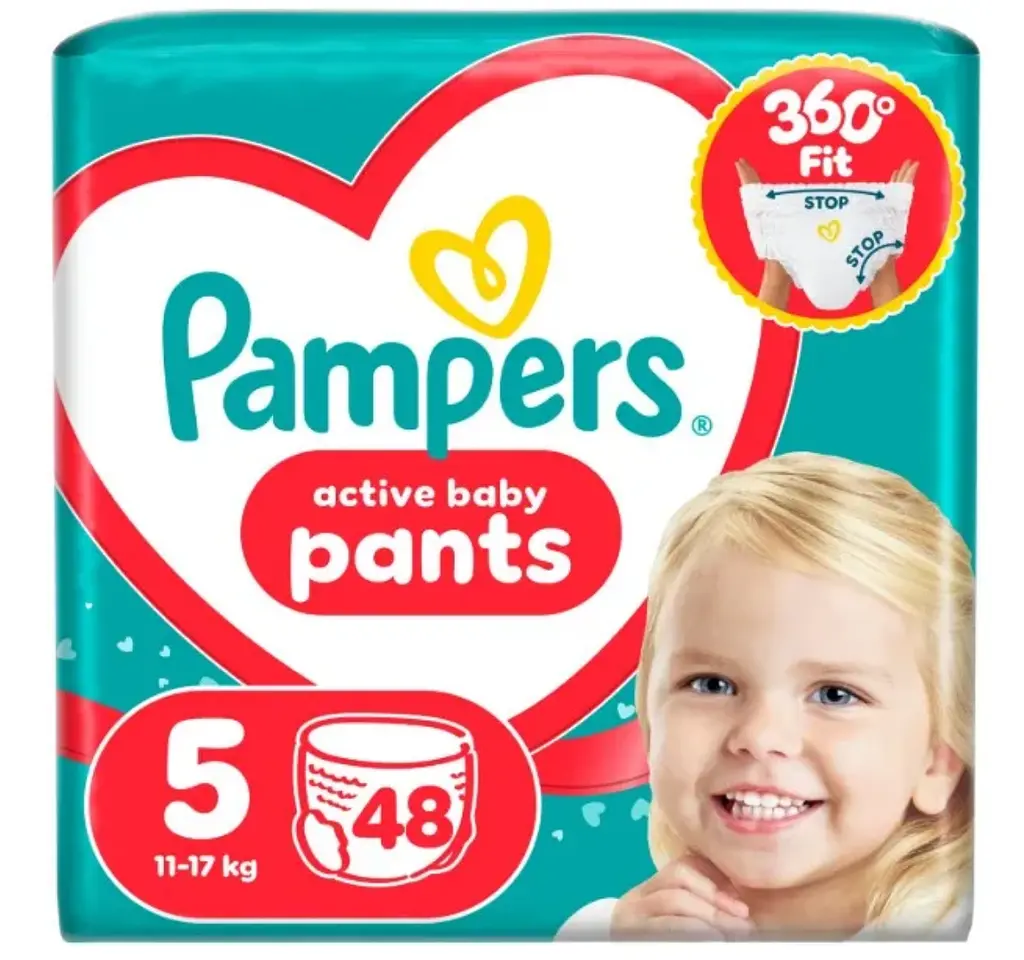 Підгузки-трусики Pampers Джамбо Junior дитячі одноразові розмір 5 11–17 кг 48 шт (Pampers5Pants48)