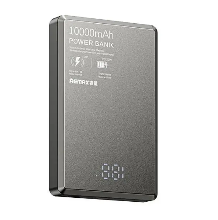 Павербанк Remax RPP-109 10000mAh 20W Metal MagSafe Power Bank Grey