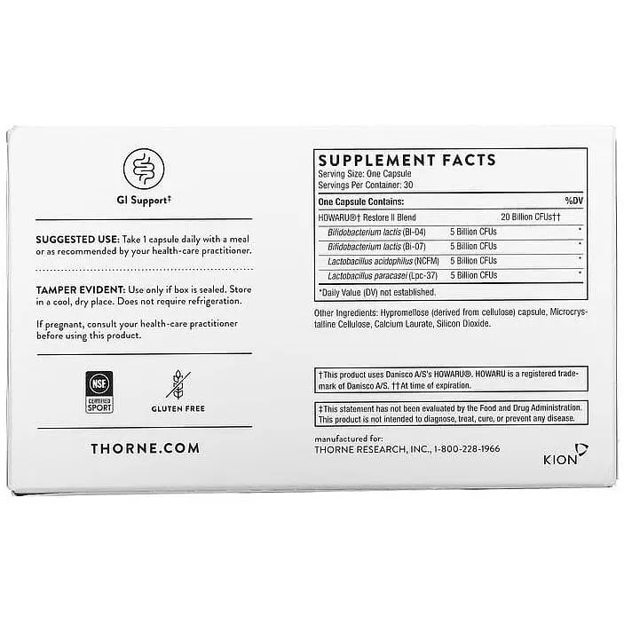 Пробиотик Thorne FloraSport 20В 30 капсул - фото 2