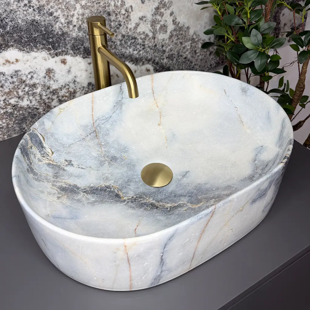 Умивальник VBI Verona 50 накладний 50x37 см granit glossy VBI-011332 - фото 3