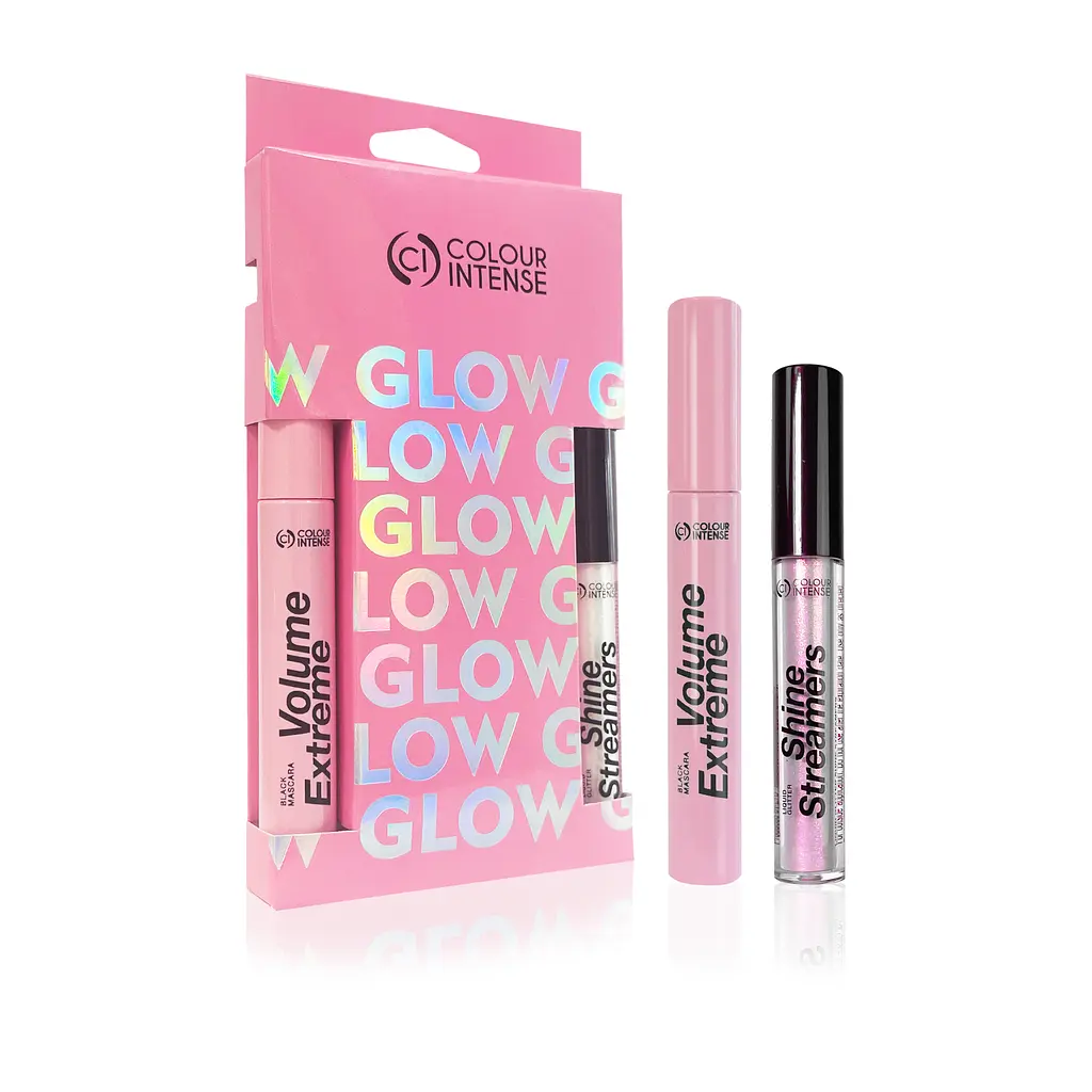 Набір для макіяжу Colour Intense Glow: Туш для вій Volume Extreme Black 10 мл + Гліттер рідкий для обличчя Shine Streamers 4 г - фото 3