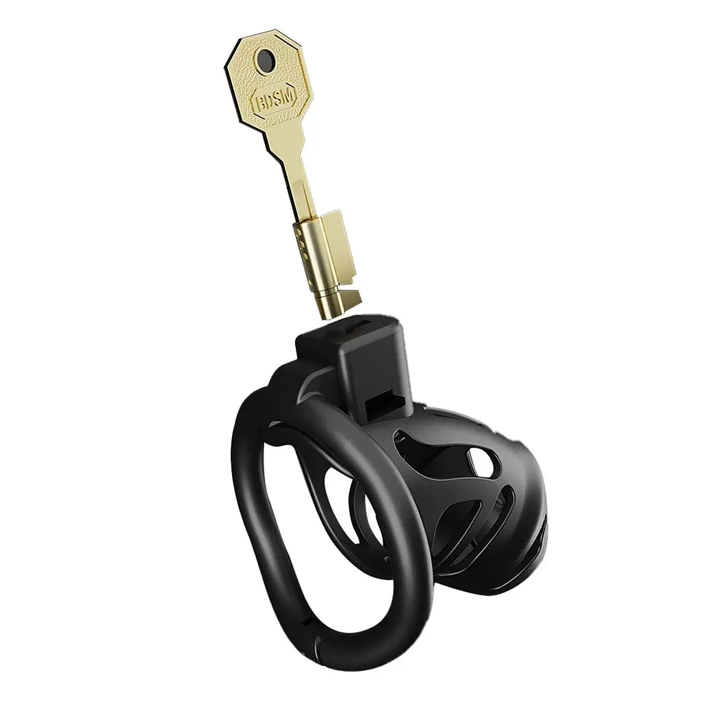 Клітка для пеніса LOCKINK SEVANDA Naja-Cobra Chastity Cage, чорна, 3 кільця різних розмірів - фото 7