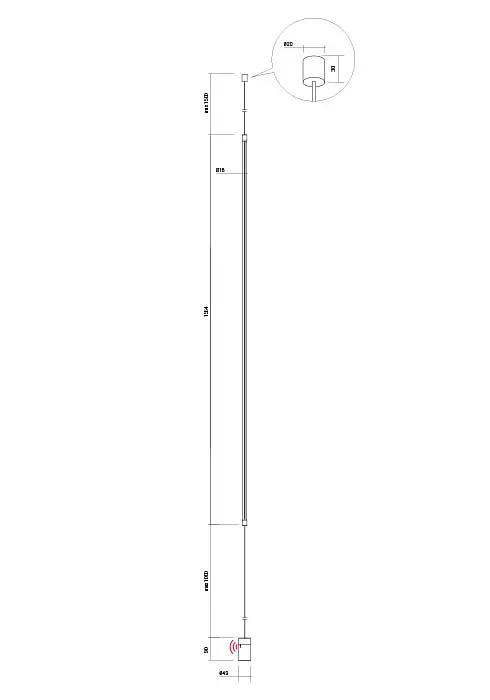 Люстра/торшер Redo ACROBAT SU/LAMP LED 34W 3000K (4.1.2) 01-2284 - фото 2