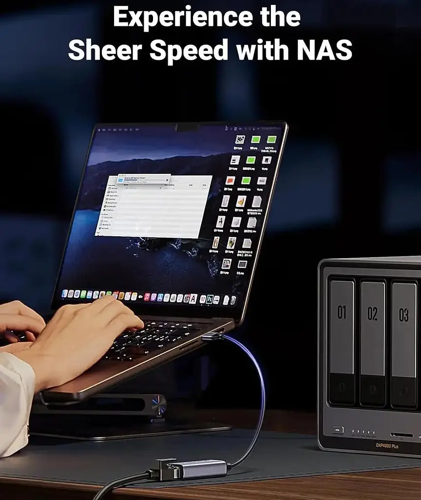 Перехідник USB 3.0 Type-A --> Ethernet RJ45 2.5Gb CM648 Ugreen чорний - фото 3