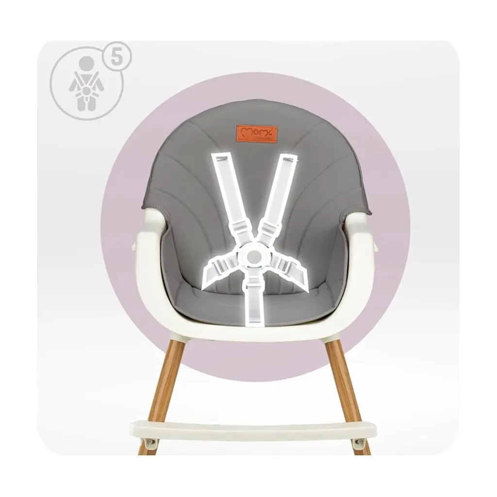 Стілець для годування MoMi Reki 2в1 Grey (KRKA00034) - фото 7