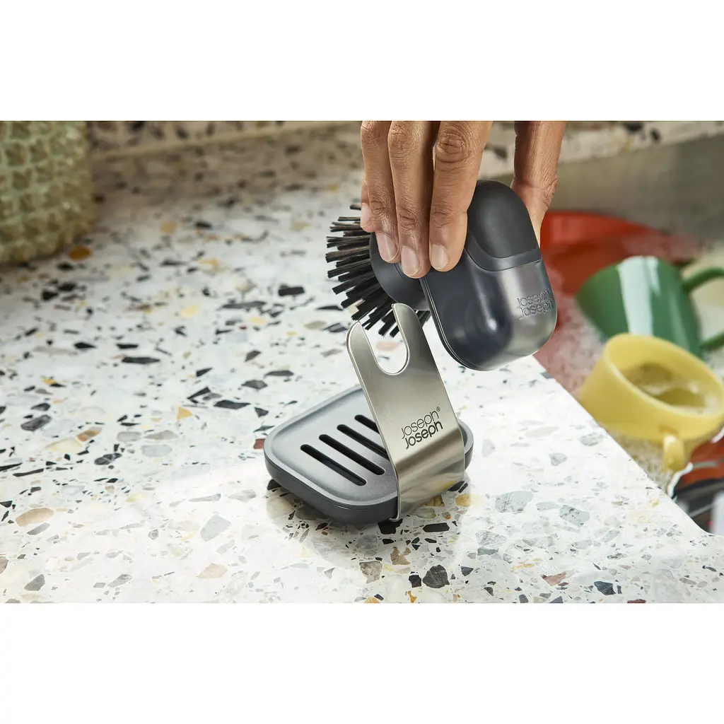 Компактна щітка для миття посуду Joseph Joseph Core з підставкою11.8x9.2x11.8 см (6500015) - фото 18