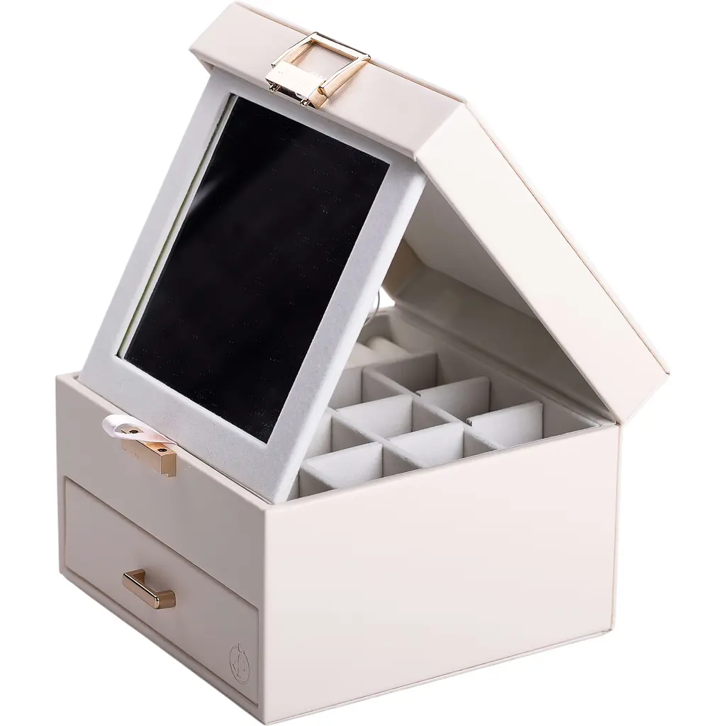 Органайзер для прикрас Yiwu з накидним замком 16x16x12 см білий HP-5-2W - фото 5