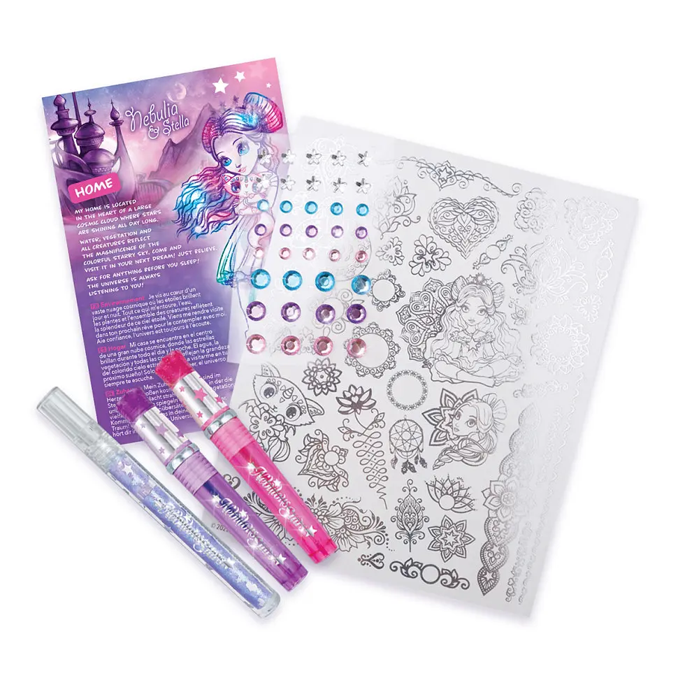 Набір для творчості Боді-арт: Зіркове сяйво Nebulous Stars 11012, 40 татуювань - фото 2