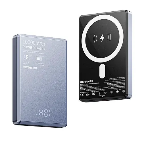 Портативна батарея Remax RPP-109 10000mAh 20W Metal MagSafe Power Bank Blue - фото 3
