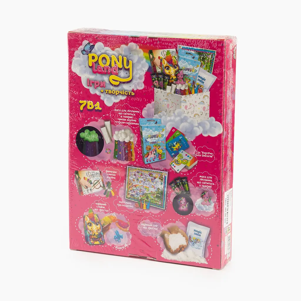 Креативна творчість Pony Land 7 в 1 Danko Toys PL-01-01U Рожевий (2000903607373) shop (2000903607373) - фото 2