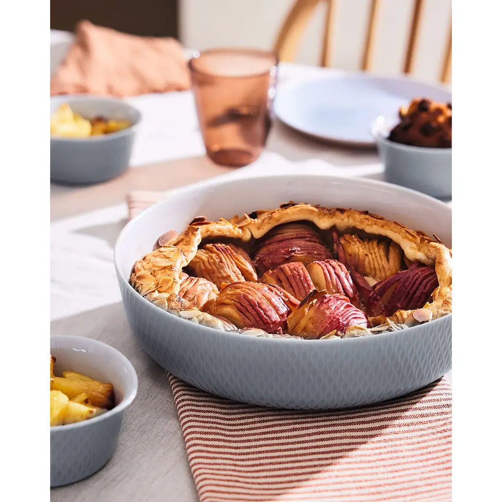Форма скляна Luminarc Smart Cuisine Wavy Granit для запікання кругла 26 см (X1633) - фото 5
