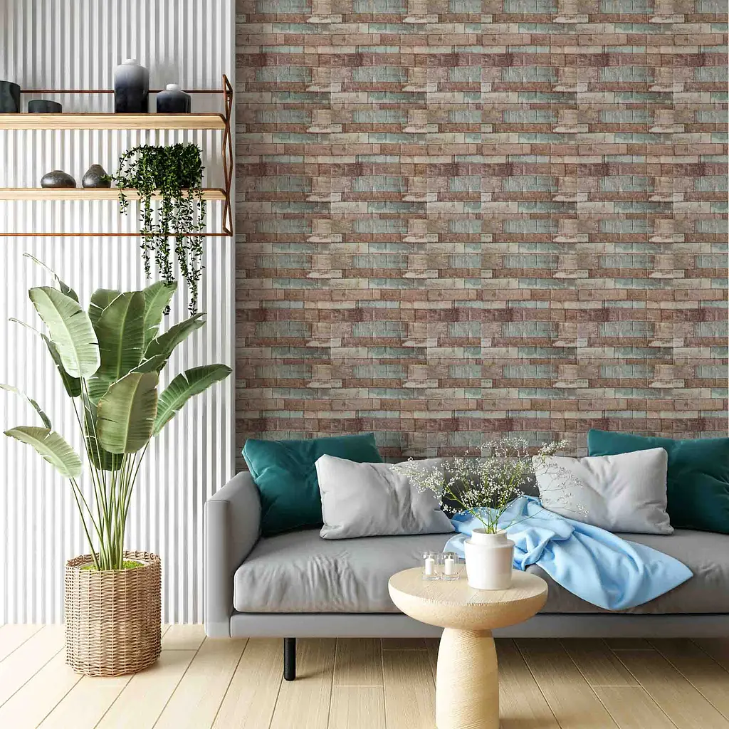 Самоклеюча декоративна 3D панель Loft Expert блакитний камуфляж 700x770x5 мм - фото 5