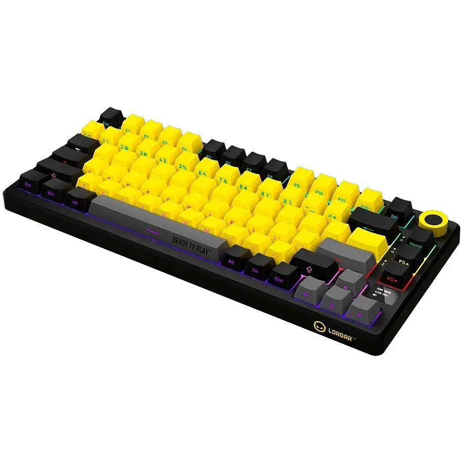 Клавіатура Lorgar KBP7075W Wireless Pro 75% Exploded Black Yellow EN/UA (LRG-KBP7075W-YL-US) - фото 7