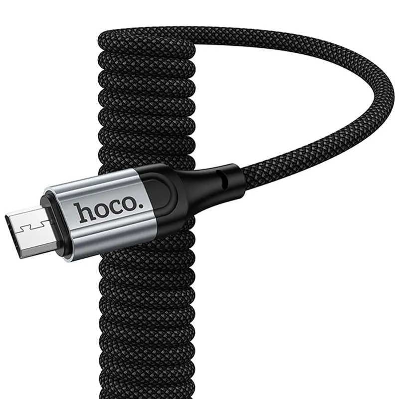 Дата кабель Hoco X121 Nuevo USB to MicroUSB 2.4A 1.5 м Black - фото 4