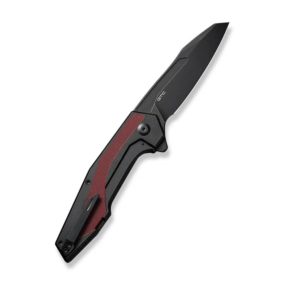 Ніж складаний туристичний Civivi Hypersonic, (9.4 см) 14C28N/Steel & G10 чорно-бордовий - фото 2