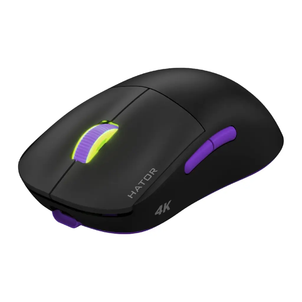 Мишка HATOR Quasar 2 Ultra 4K wireless (HTM570BL) black/lilac - фото 2