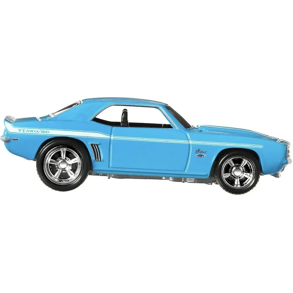 Колекційна модель машинки Hot Wheels 1969 Chevy Camaro серії Форсаж синя (HNW46/HKD24) - фото 4