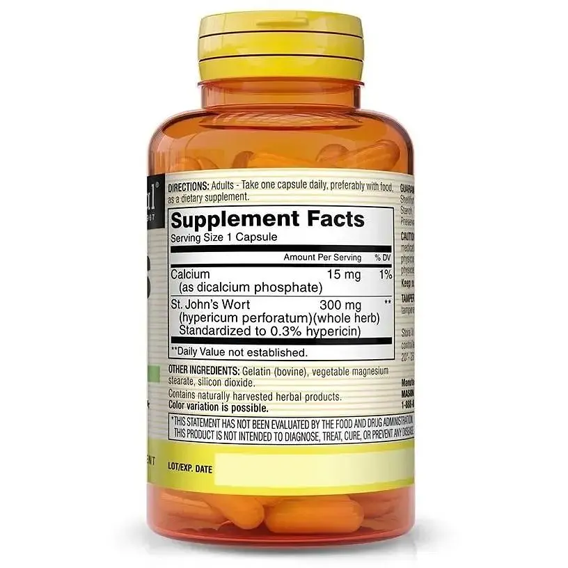 Екстракт звіробою Mason Natural Standardized Extract St. John's Wort 300 мг 60 капсул - фото 2