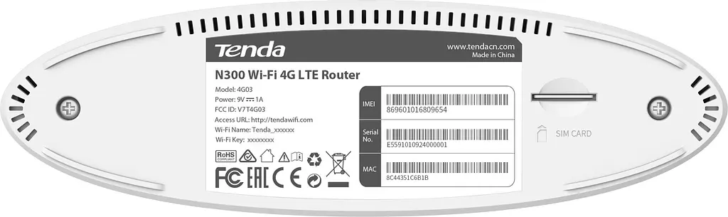 4G/3G Wi-Fi роутер Tenda 4G03 - фото 3