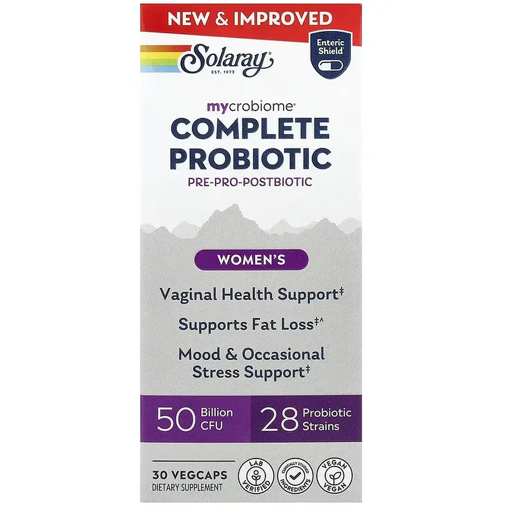 Комплекс пробіотиків для жінок Solaray Complete Probiotic Women's 30 веганських капсул - фото 2