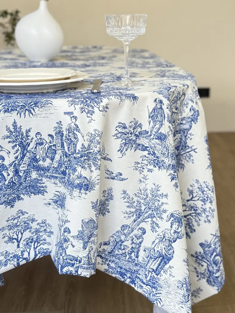 Скатертина столова Ecotton DUCK 170х200 см водовідштовхуюча Italiano Blue (25327) - фото 2