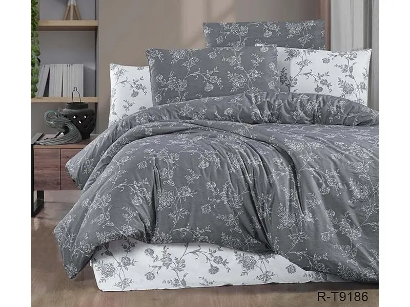 Комплект постільної білизни з компаньйоном (R-T9186) Євро TAG tekstil pbe0036611 - фото 2