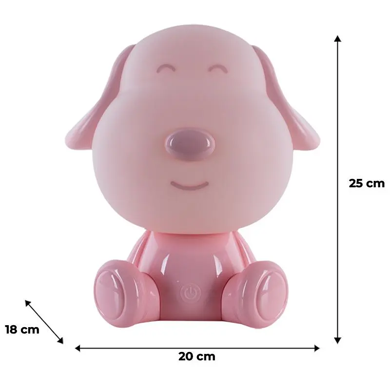 Світильник-нічник  Kite LED з акумулятором Doggy рожевий (K24-491-3-2) - фото 5