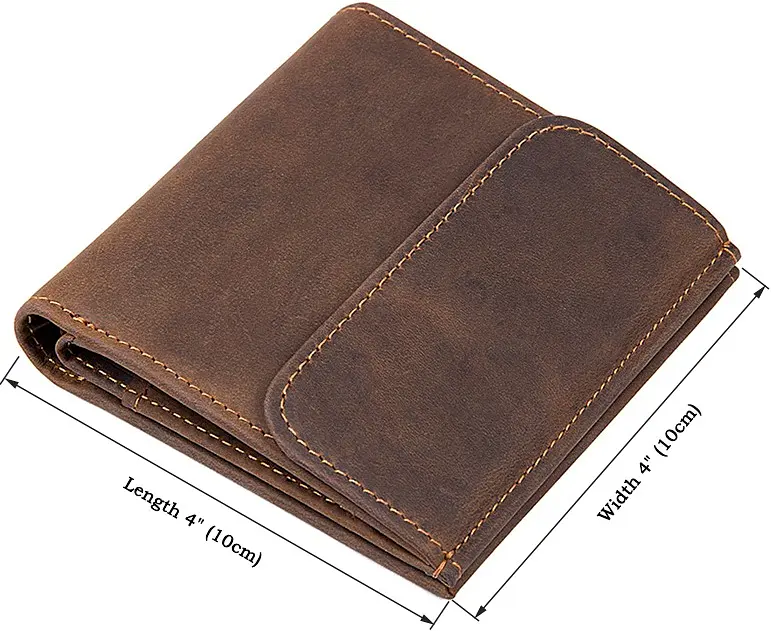 Мужской кожаный кошелек Vintage 10х10 см acs0015725 - фото 3