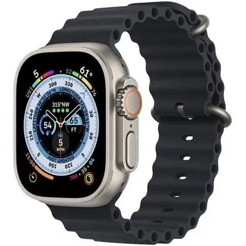 Розумний сенсорний смарт-годинник HK 8 pro Max Ultra Українське меню Black (16079-hbr) - фото 2