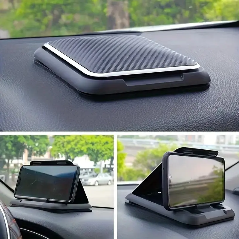 Автотримач для телефону No Brand Карбон 3.5-7" Чорний (id_2081) - фото 4